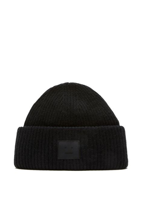 large face logo beanie black ACNE STUDIOS | C40425900